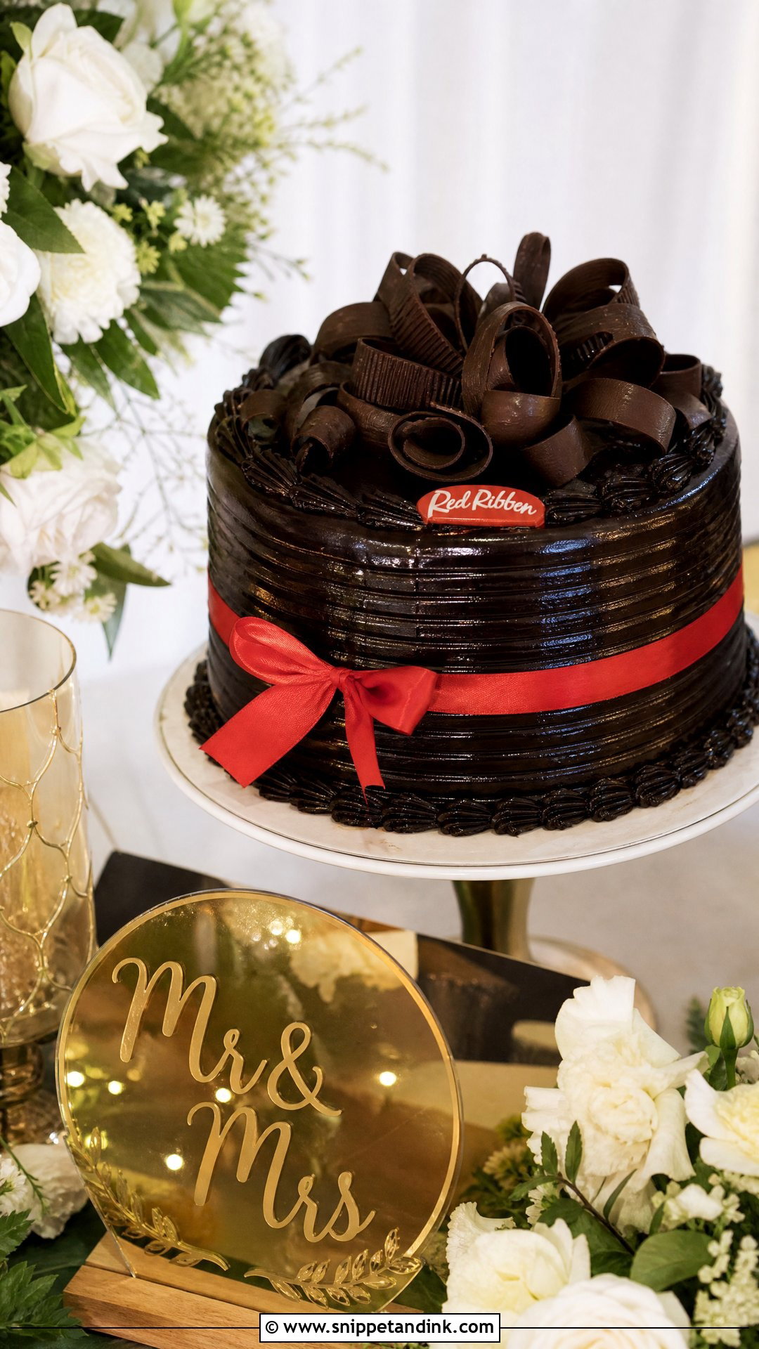 Red Ribbon Chocolate Indulgence Cake Wedding - Snippet and Ink - 20 Red Ribbon Cake Philippines Ideas for Wedding