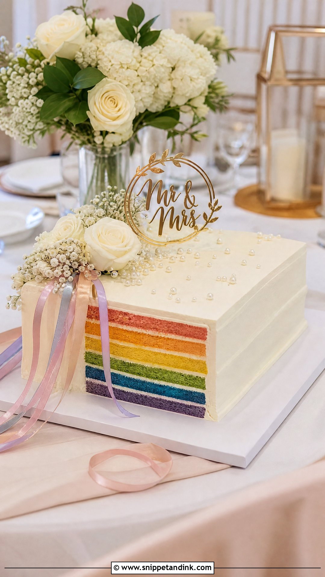 Red Ribbon Rainbow Dedication Cake Wedding - Snippet and Ink - 20 Red Ribbon Cake Philippines Ideas for Wedding