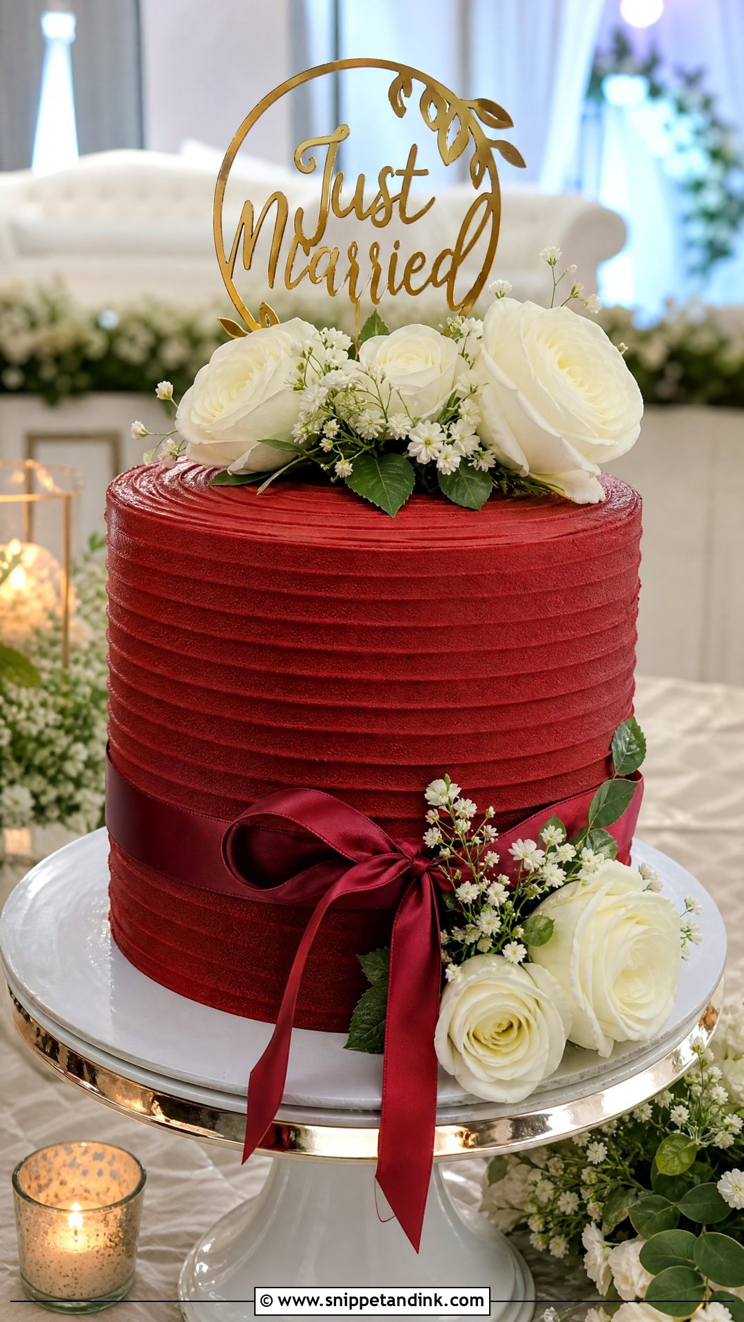 Red Ribbon Red Velvet Cake Wedding - Snippet and Ink - 20 Red Ribbon Cake Philippines Ideas for Wedding