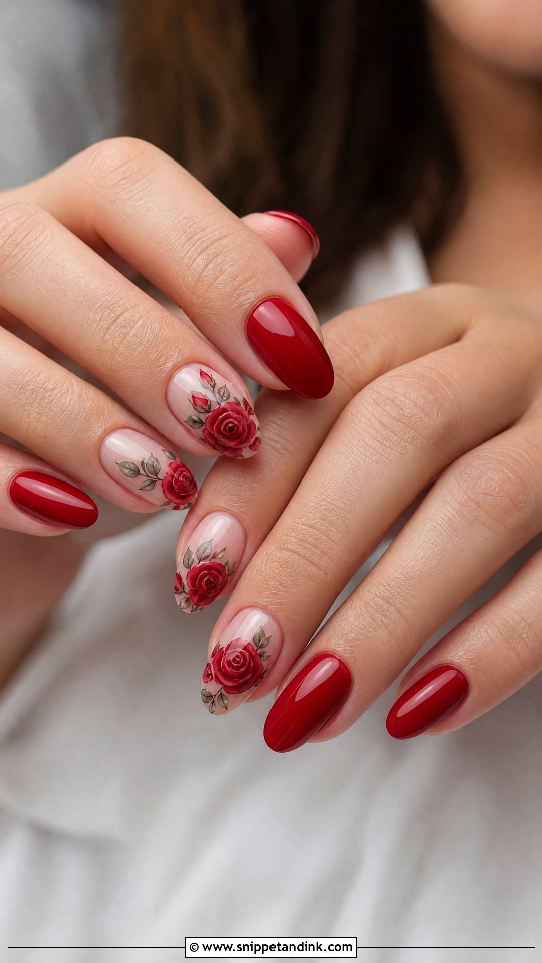 Red Rose Wedding Nails - Snippet and Ink - 25 Red Wedding Nails
