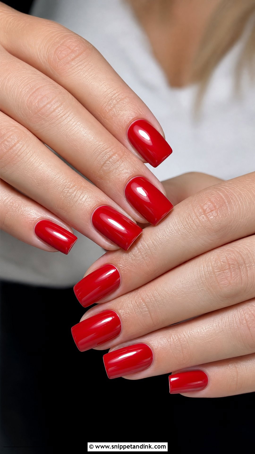 Red Square Bridal Nails - Snippet and Ink - 25 Red Bridal Nails