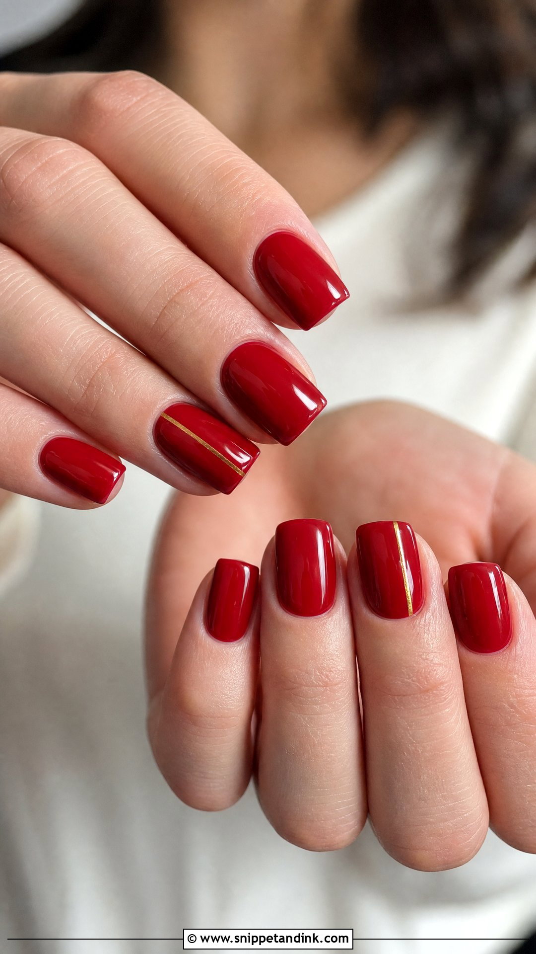 Red Square Wedding Nails - Snippet and Ink - 25 Elegant Red Wedding Nail Art Ideas