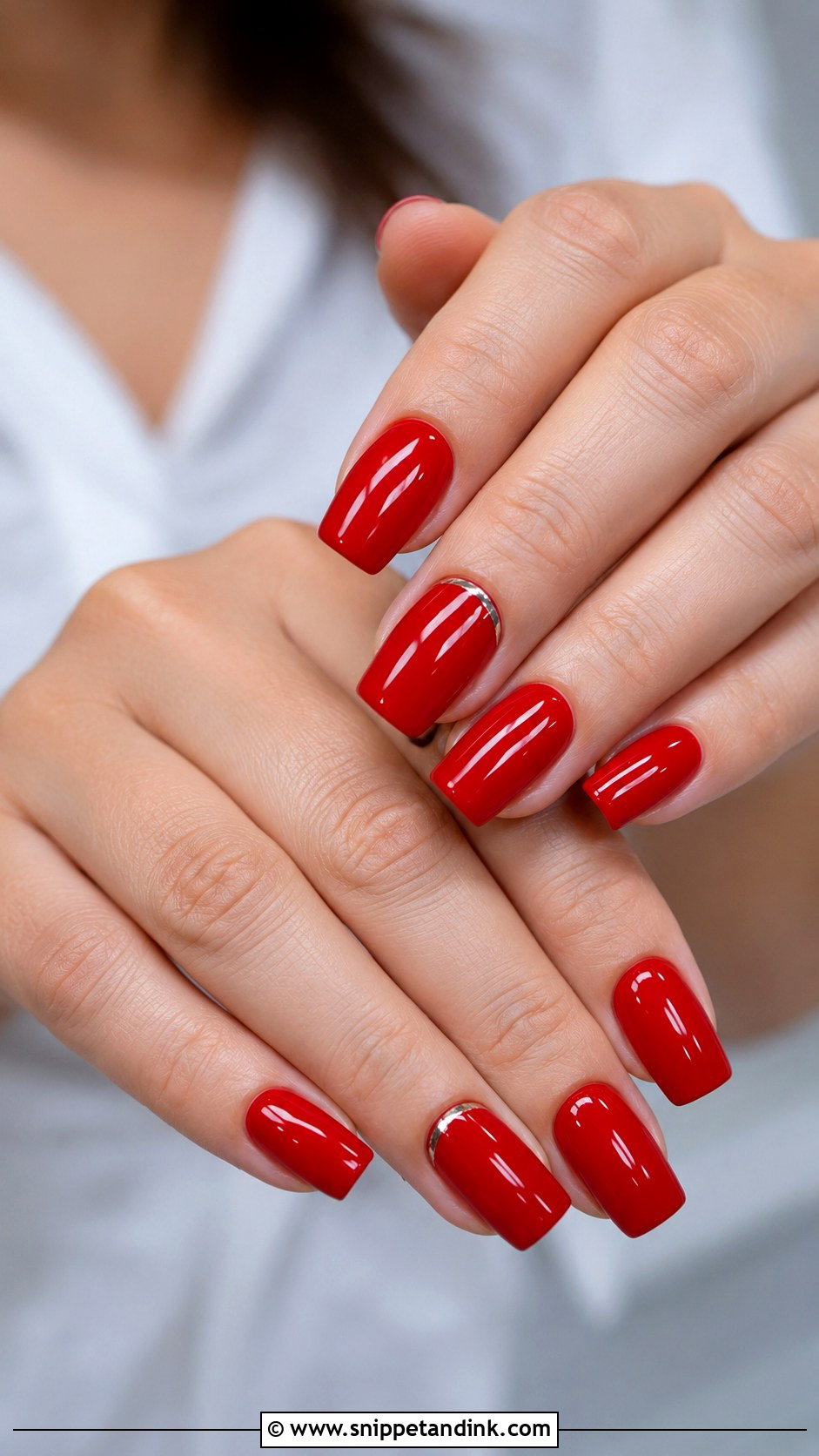 Red Square Wedding Nails - Snippet and Ink - 20 Classy Red Wedding Nail Art Designs