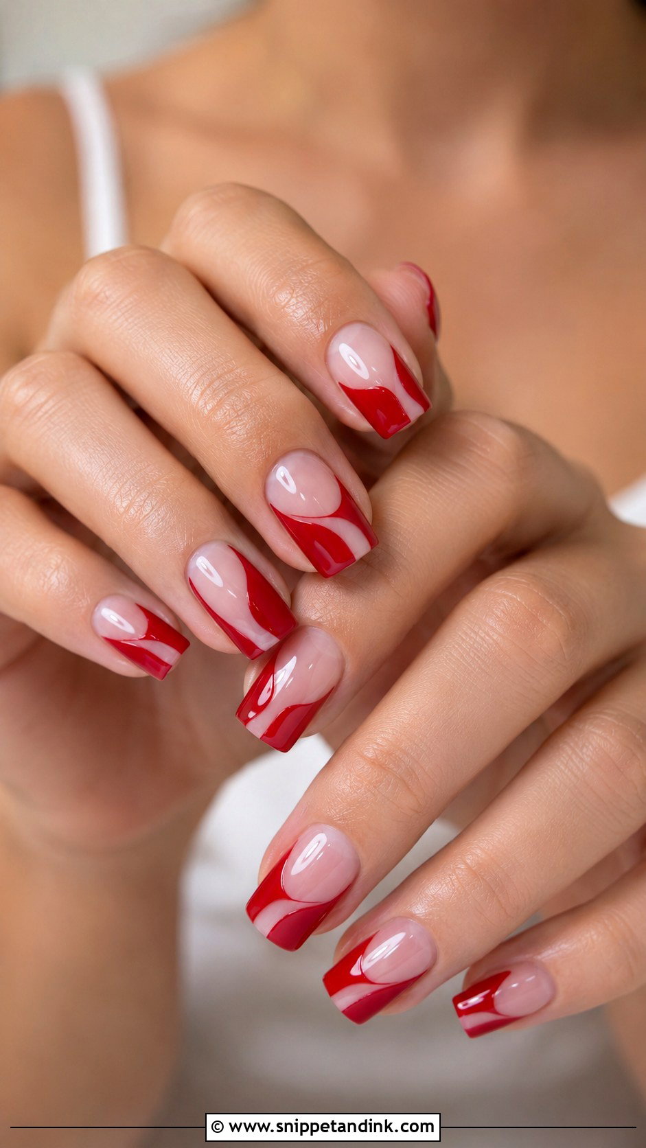 Red Swirl Wedding Nails - Snippet and Ink - 20 Red Wedding Nails for Bride