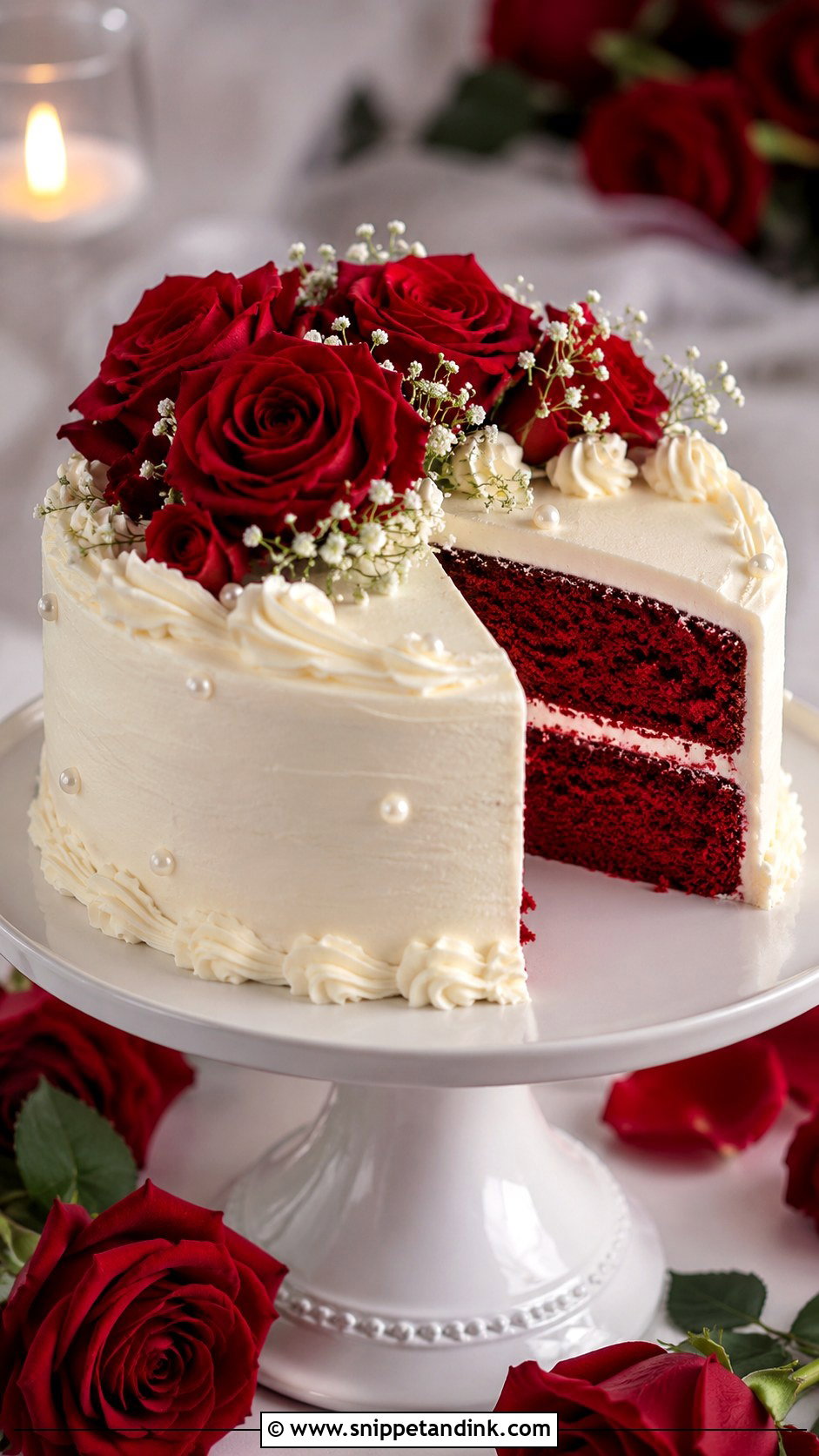 Red Velvet 1 Tier Wedding Cake - Snippet and Ink - 20 1 Tier Wedding Cakes