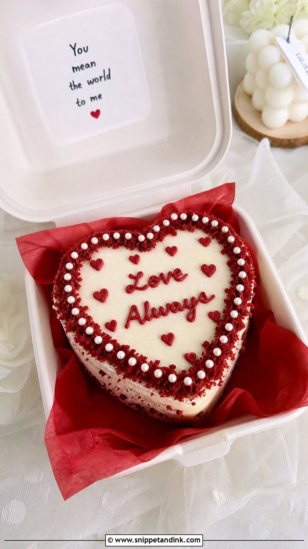 Red Velvet Anniversary Bento Cake - Snippet and Ink - 30 Anniversary Bento Cake Ideas