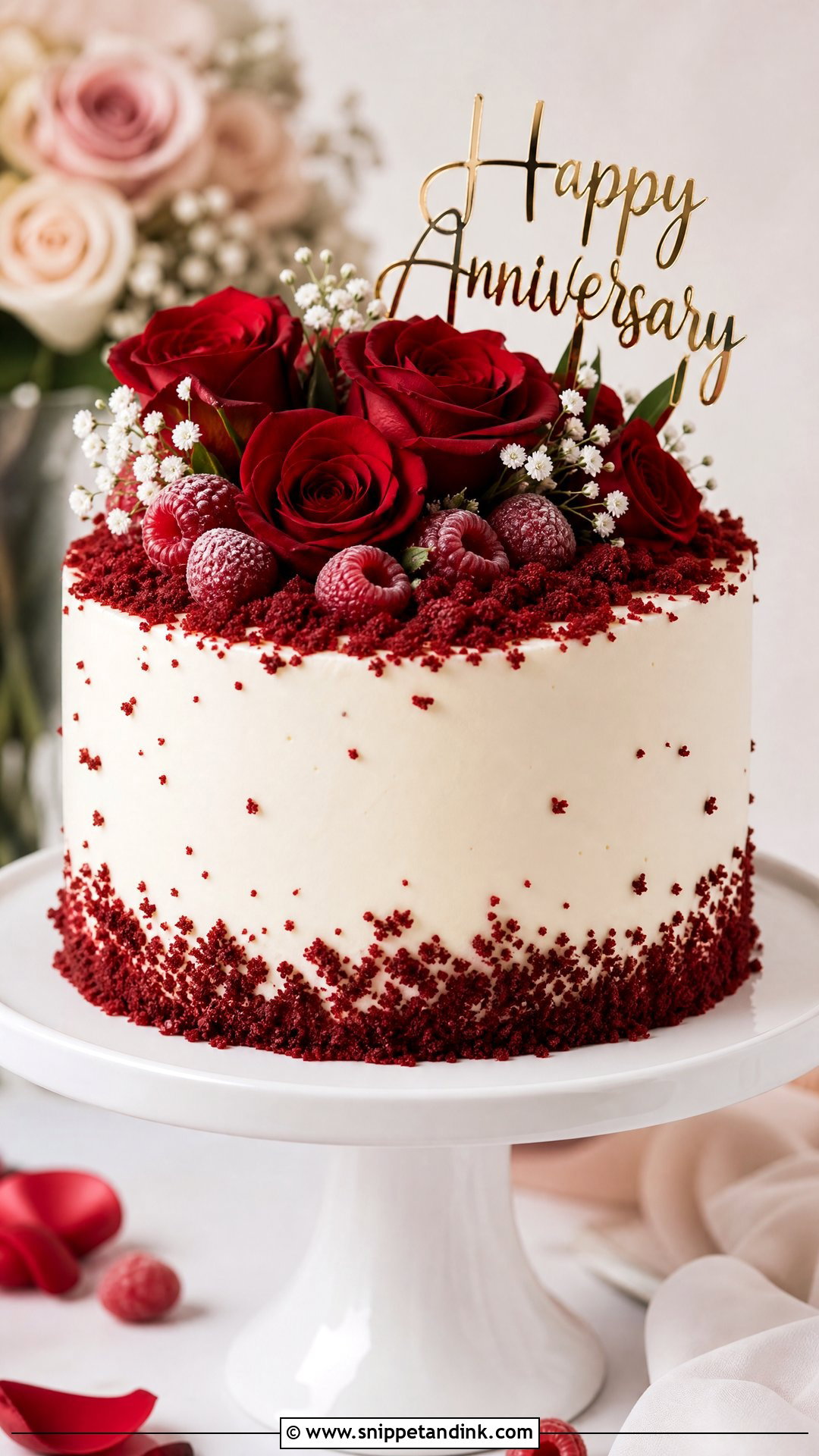 Red Velvet Anniversary Cake - Snippet and Ink - 25 Happy Wedding Anniversary Cake Ideas
