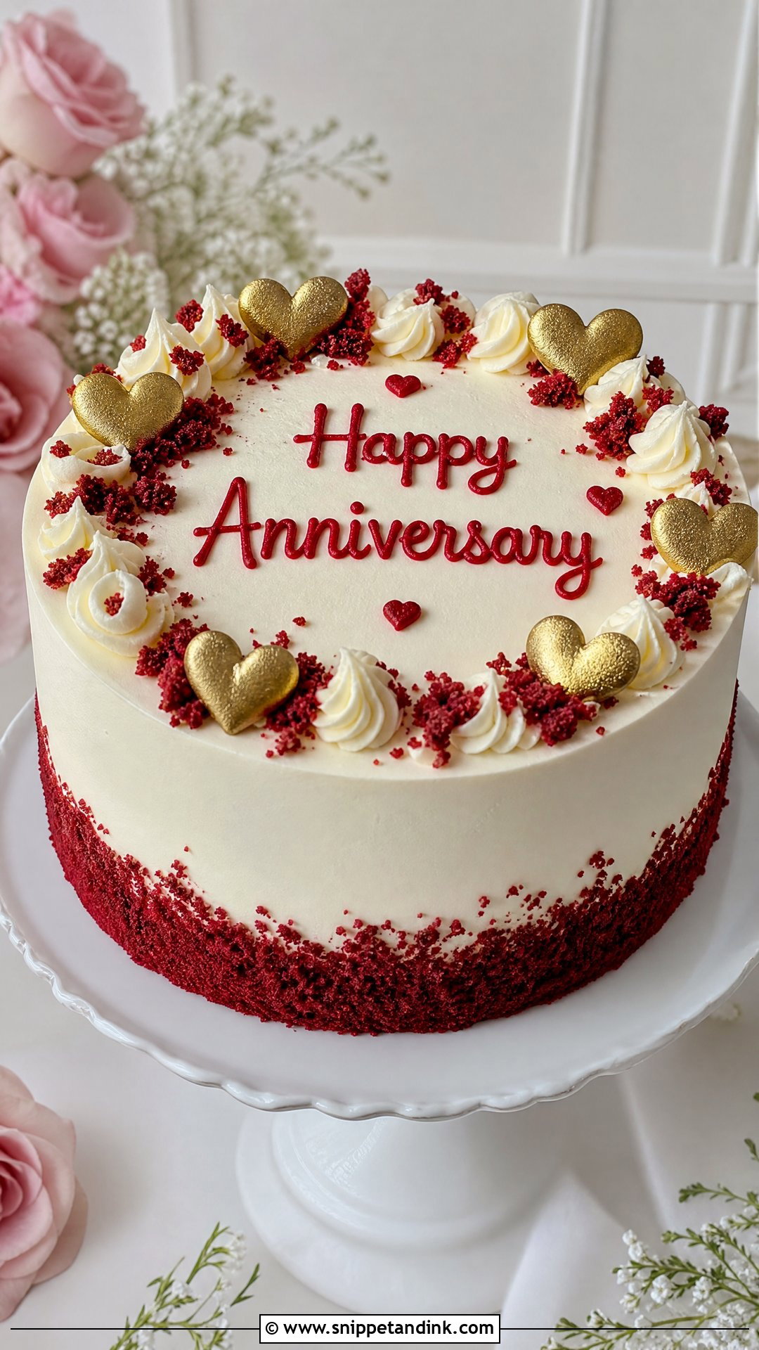 Red Velvet Anniversary Cake - Snippet and Ink - 25 Simple Anniversary Cake Ideas