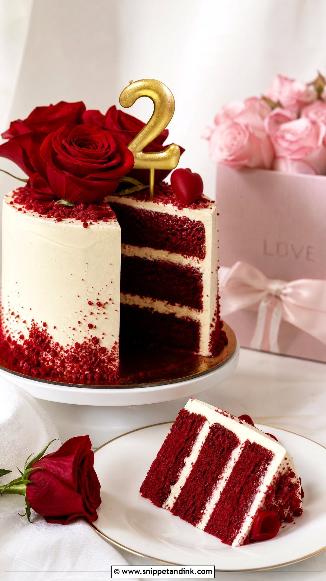 Red Velvet Anniversary Cake - Snippet and Ink - 30 2 Year Anniversary Cake Ideas