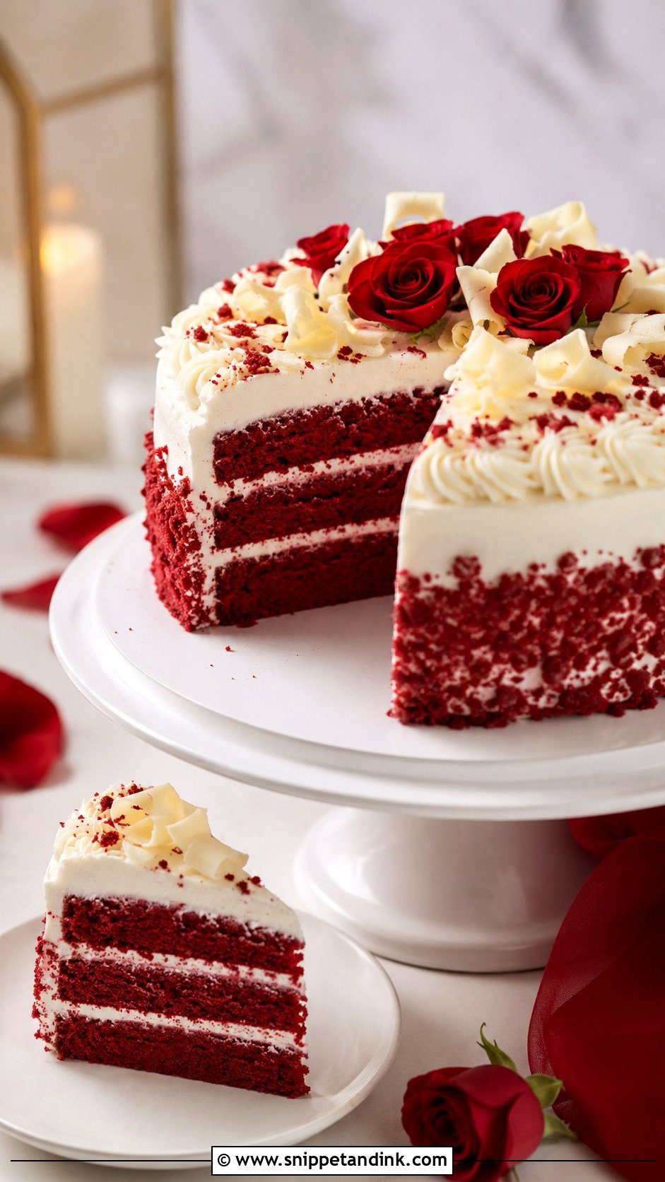 Red Velvet Anniversary Cake - Snippet and Ink - 20 Aesthetic Anniversary Cake Designs