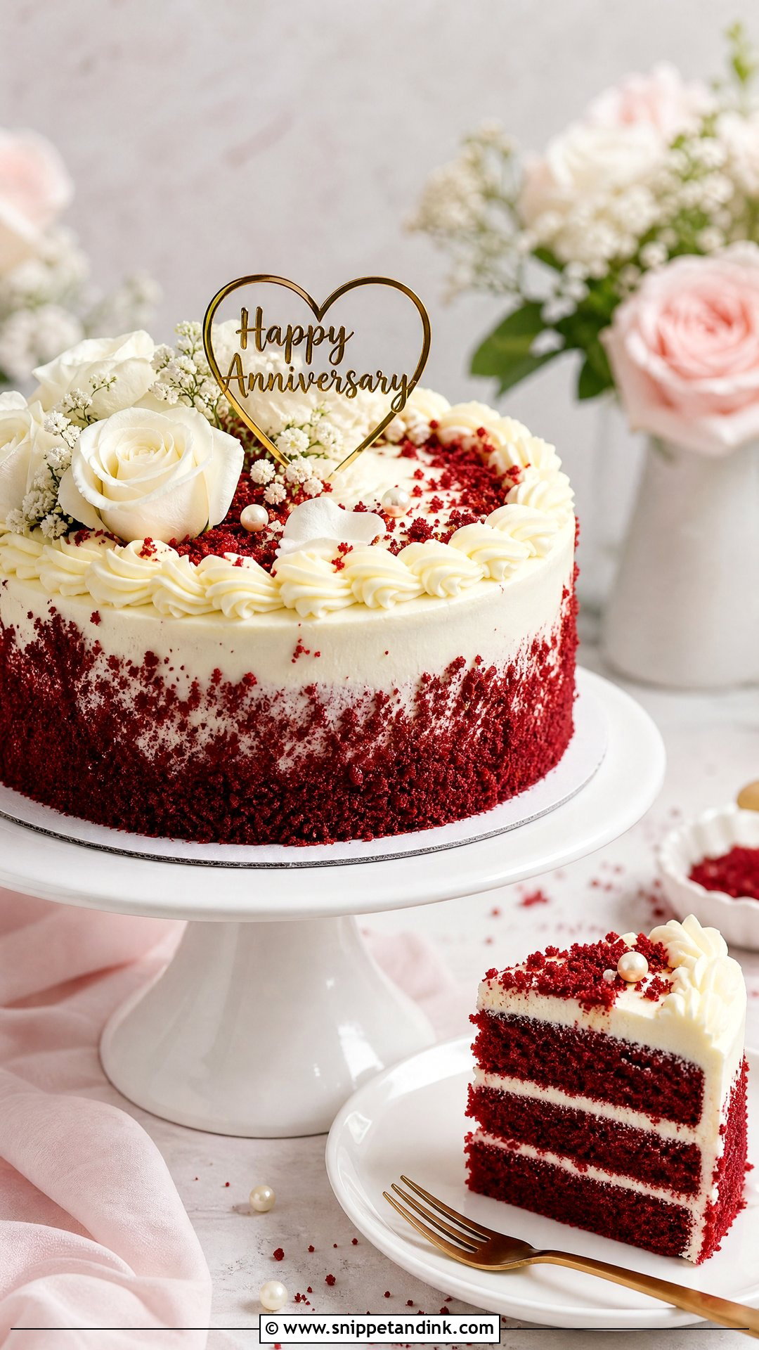 Red Velvet Anniversary Cake - Snippet and Ink - 30 Marriage Anniversary Cake Ideas