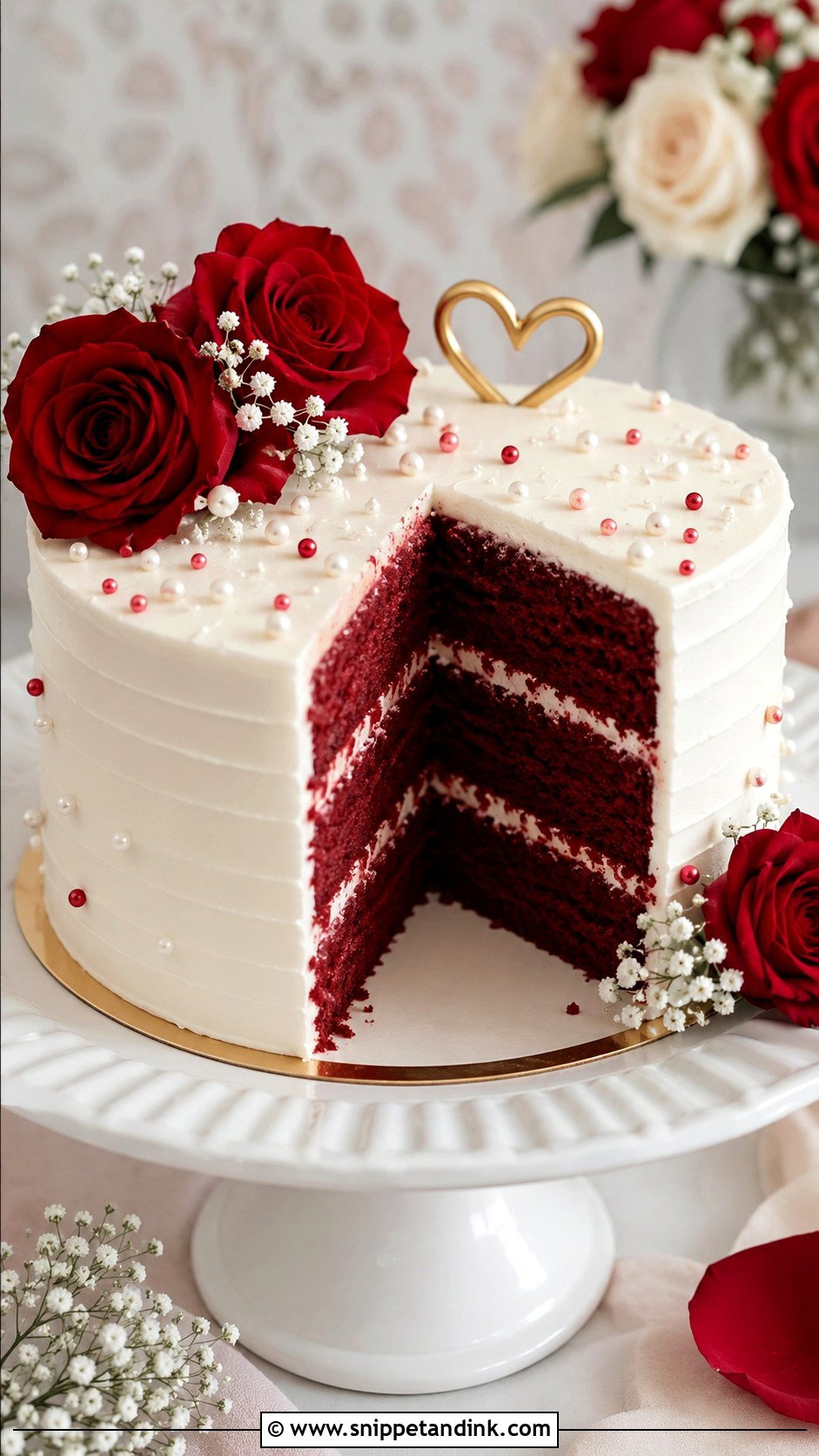 Red Velvet Anniversary Cake - Snippet and Ink - 20 Anniversary Cake Photo Ideas