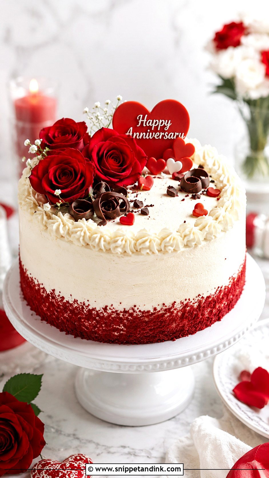 Red Velvet Anniversary Cake - Snippet and Ink - 20 Couple Anniversary Cake Ideas