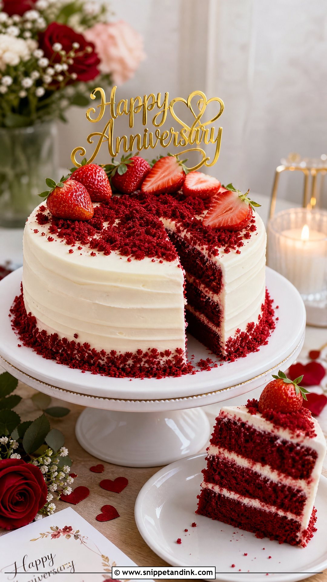 Red Velvet Anniversary Cake - Snippet and Ink - 20 Simple Wedding Anniversary Cake Ideas