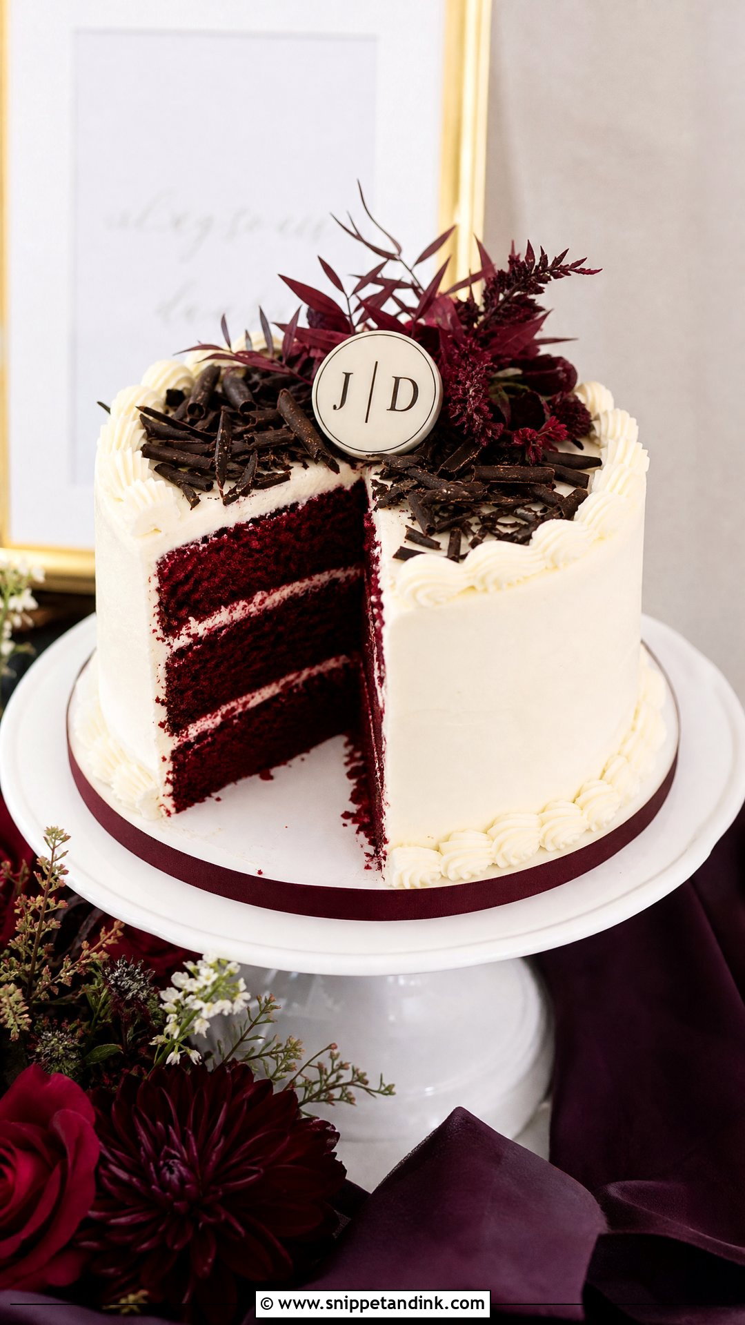 Red Velvet Grooms Cake - Snippet and Ink - 25 Grooms Cake Ideas