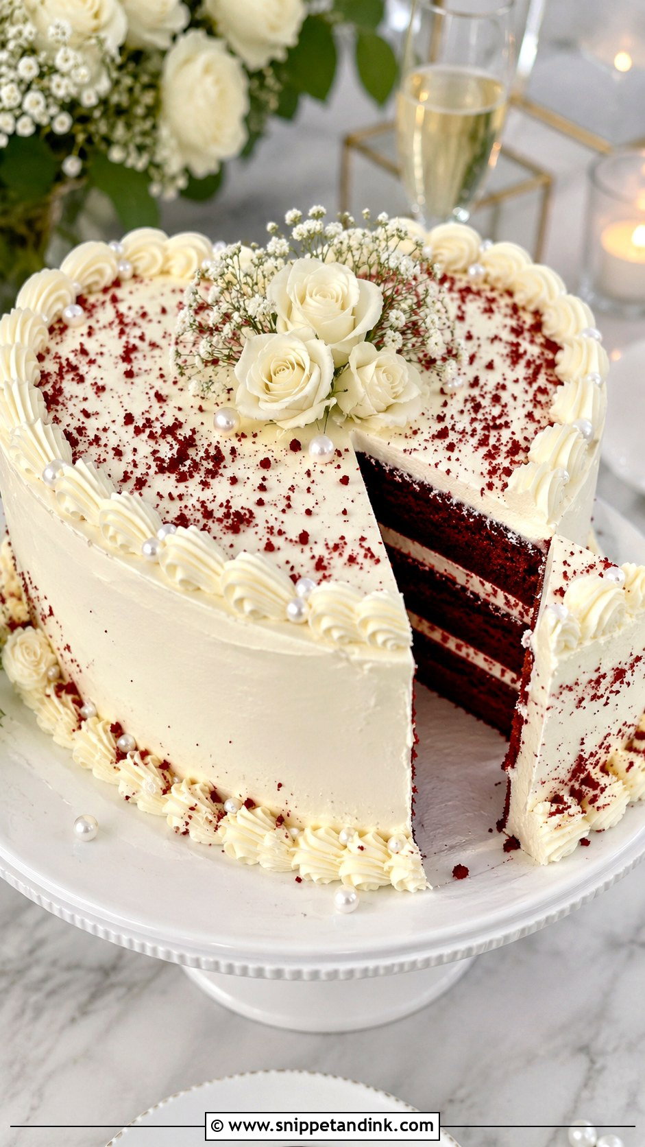 Red Velvet Heart Shape Wedding Cake - Snippet and Ink - 20 Heart Shape Cake Ideas for Wedding