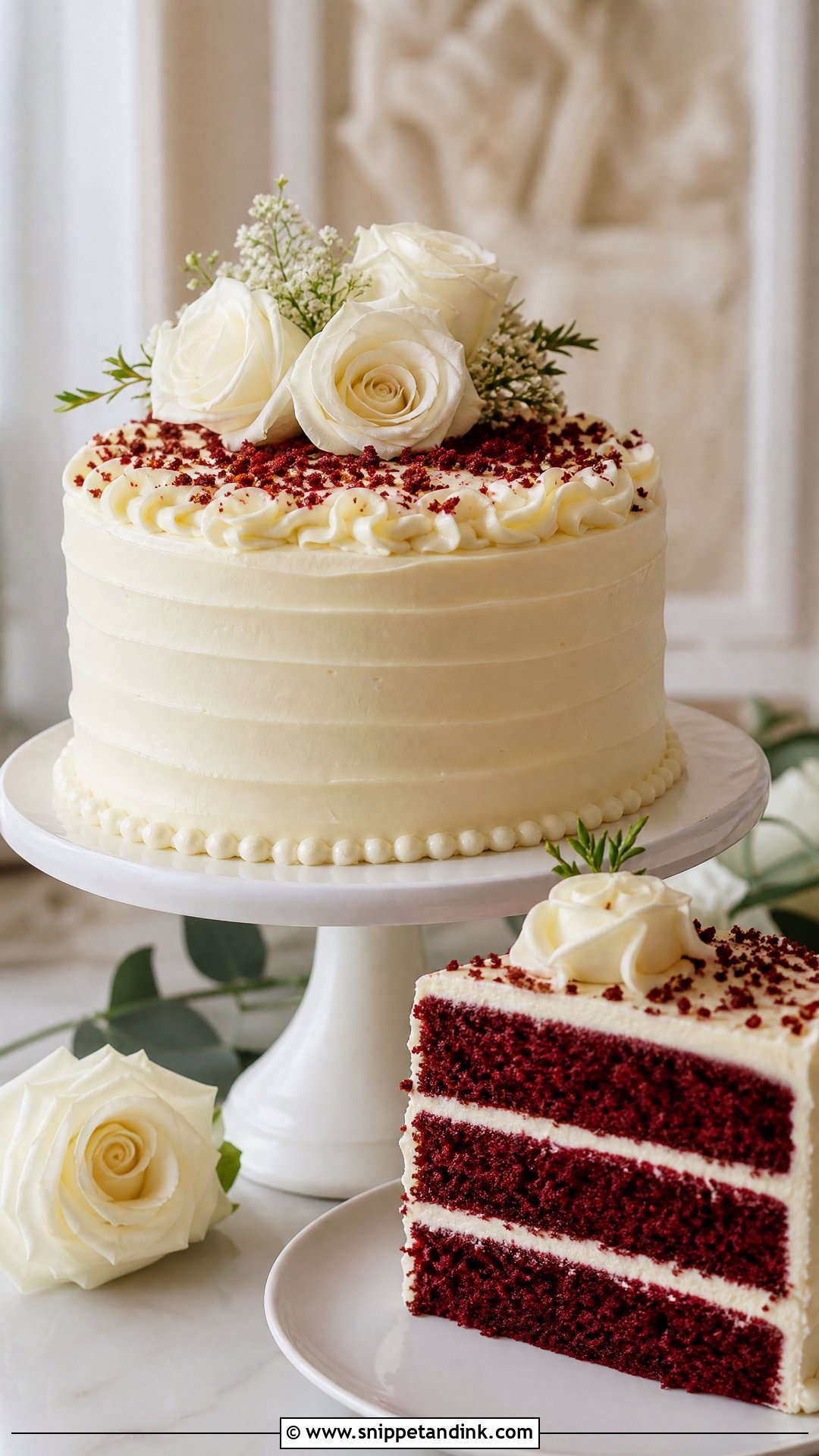 Red Velvet Wedding Cake - Snippet and Ink - 30 Wedding Cake Ideas
