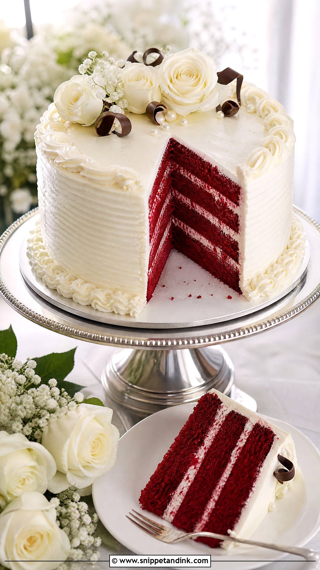 Red Velvet Wedding Cake - Snippet and Ink - 35 Wedding Cakes