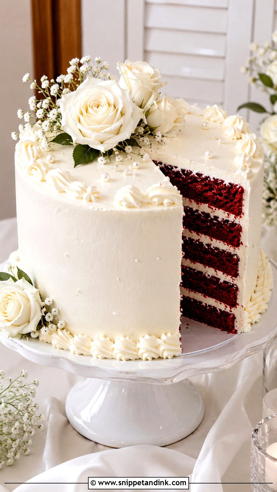 Red Velvet Wedding Cake - Snippet and Ink - 20 Wedding Cake at Home Ideas