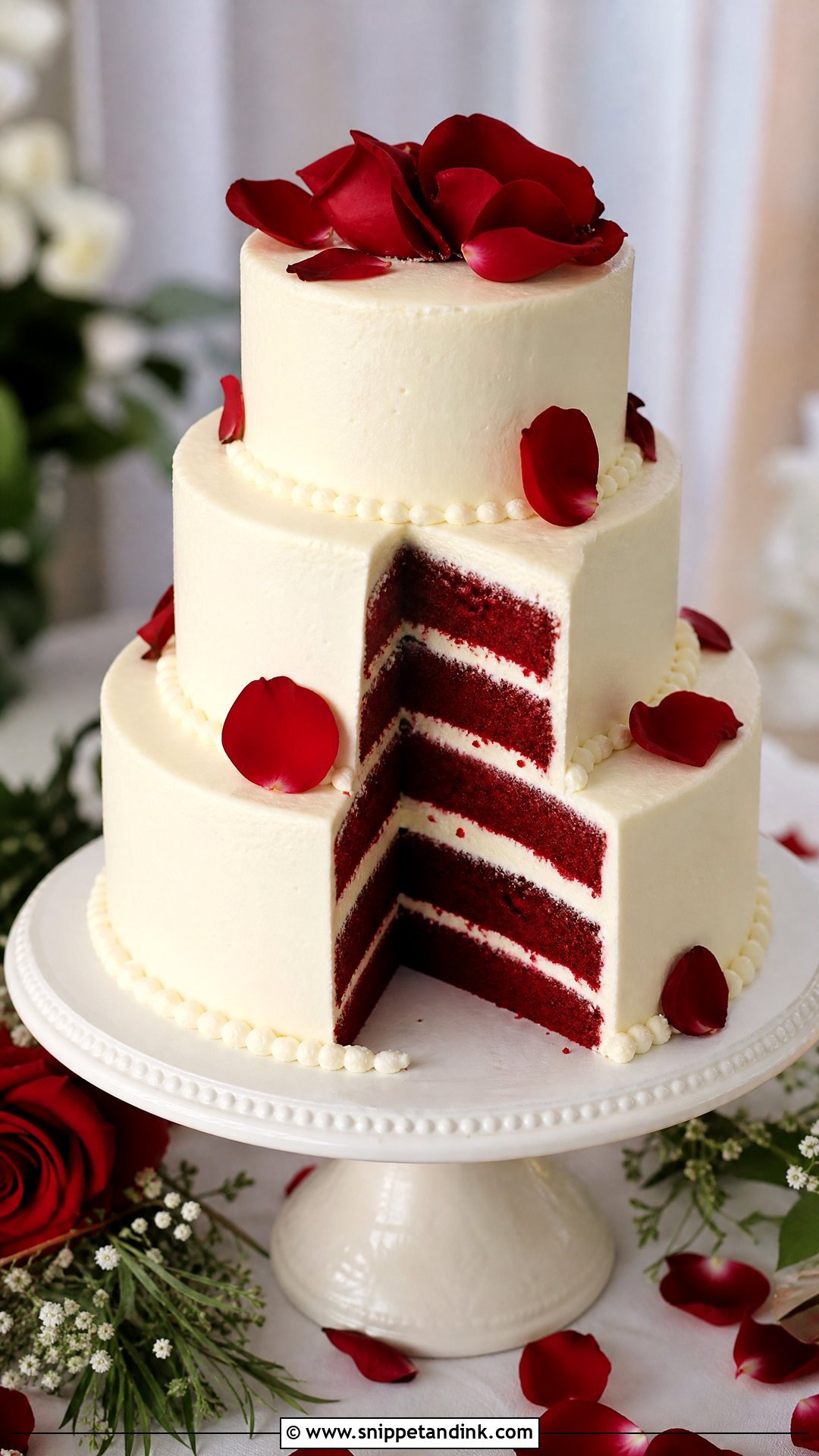 Red Velvet Wedding Cake - Snippet and Ink - 20 Wedding Cake Flavors