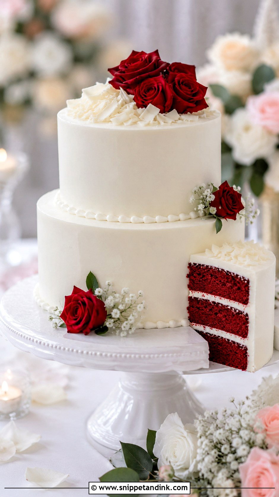 Red Velvet Wedding Cake - Snippet and Ink - 25 Wedding Cake Gif