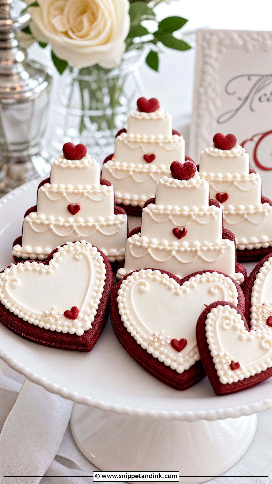 Red Velvet Wedding Cake Cookies - Snippet and Ink - 20 Wedding Cake Cookies