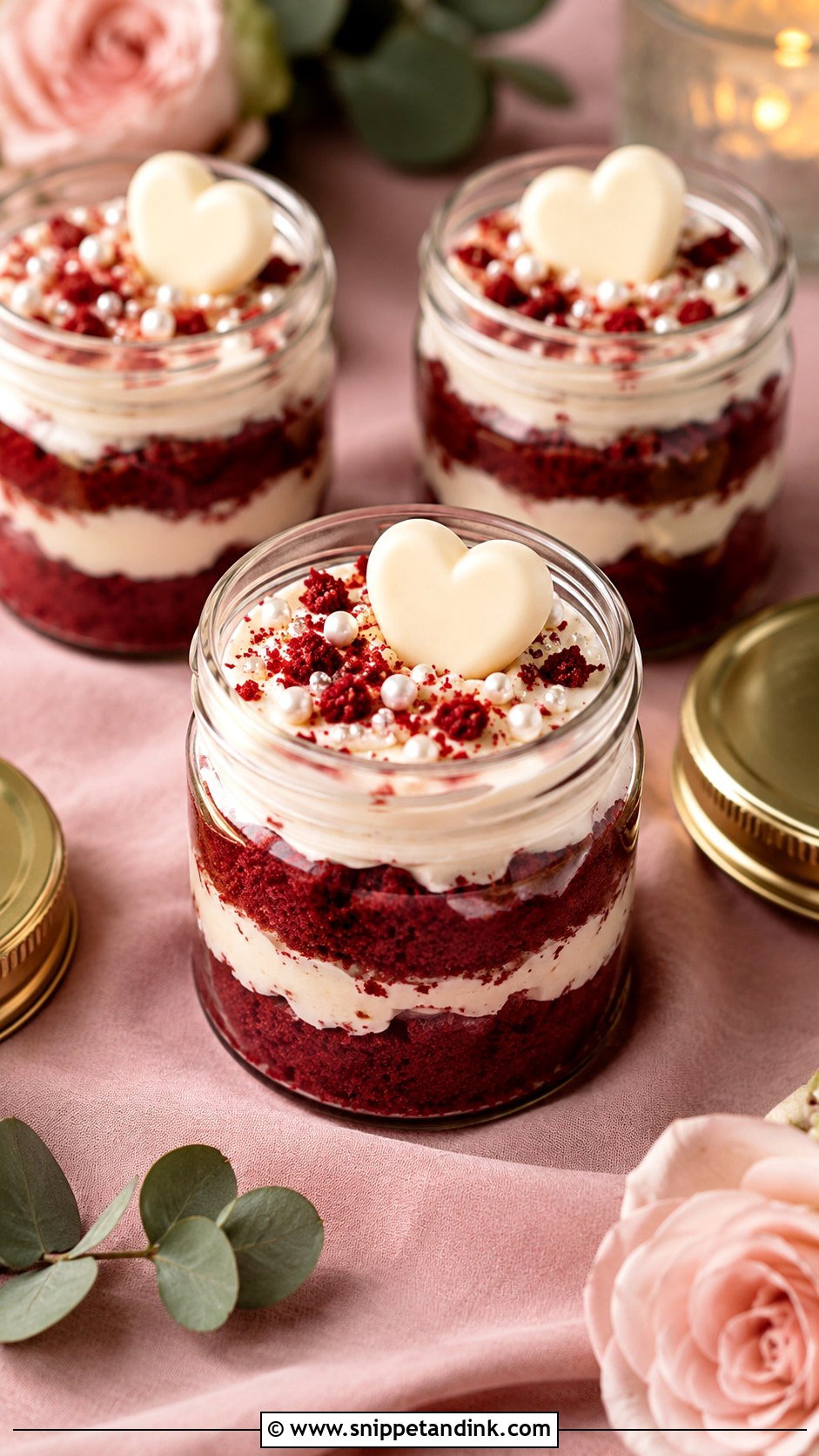 Red Velvet Wedding Cake Jars - Snippet and Ink - 30 Wedding Cake Jars