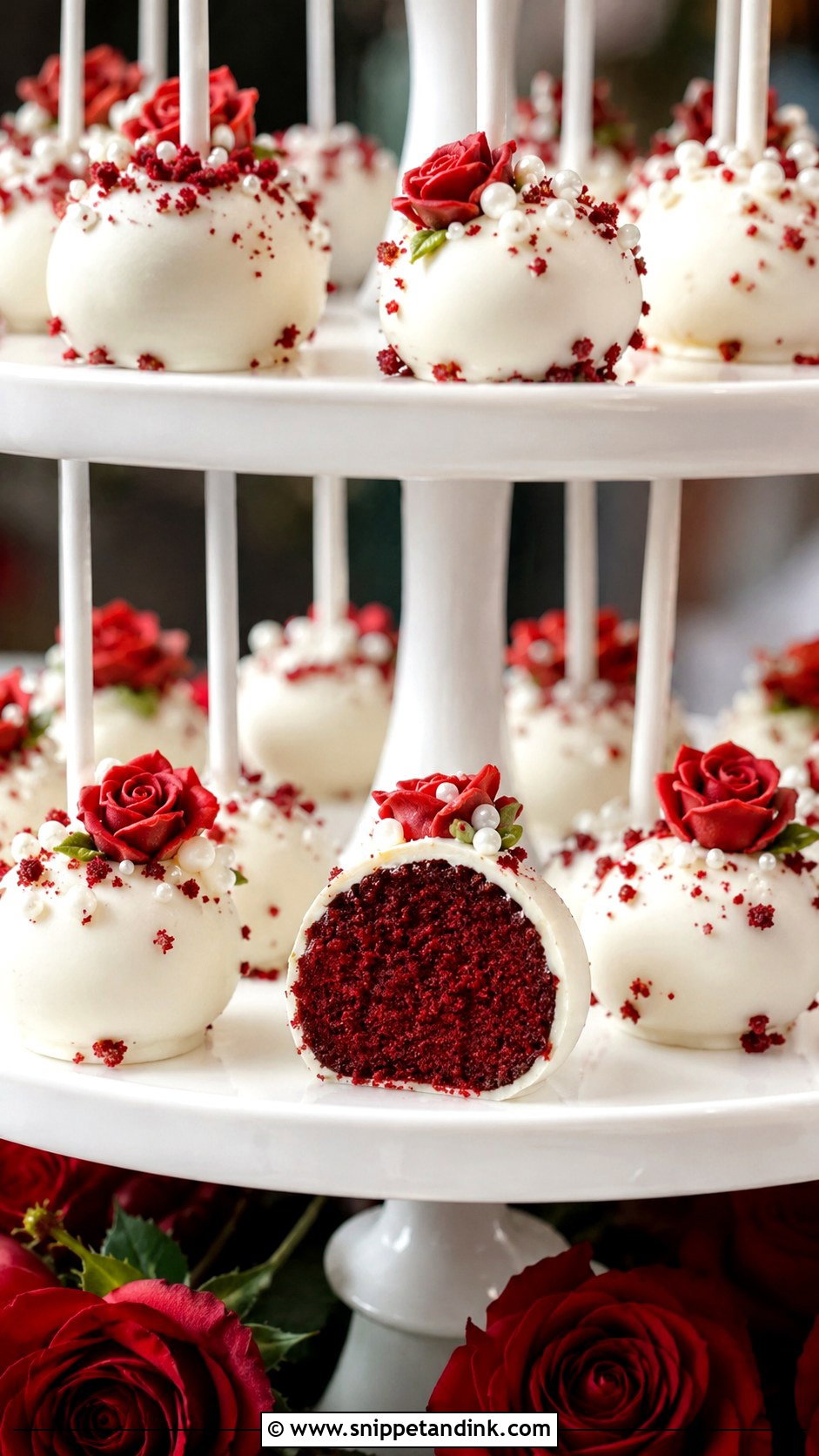 Red Velvet Wedding Cake Pops - Snippet and Ink - 30 Cake Pops Ideas for Wedding