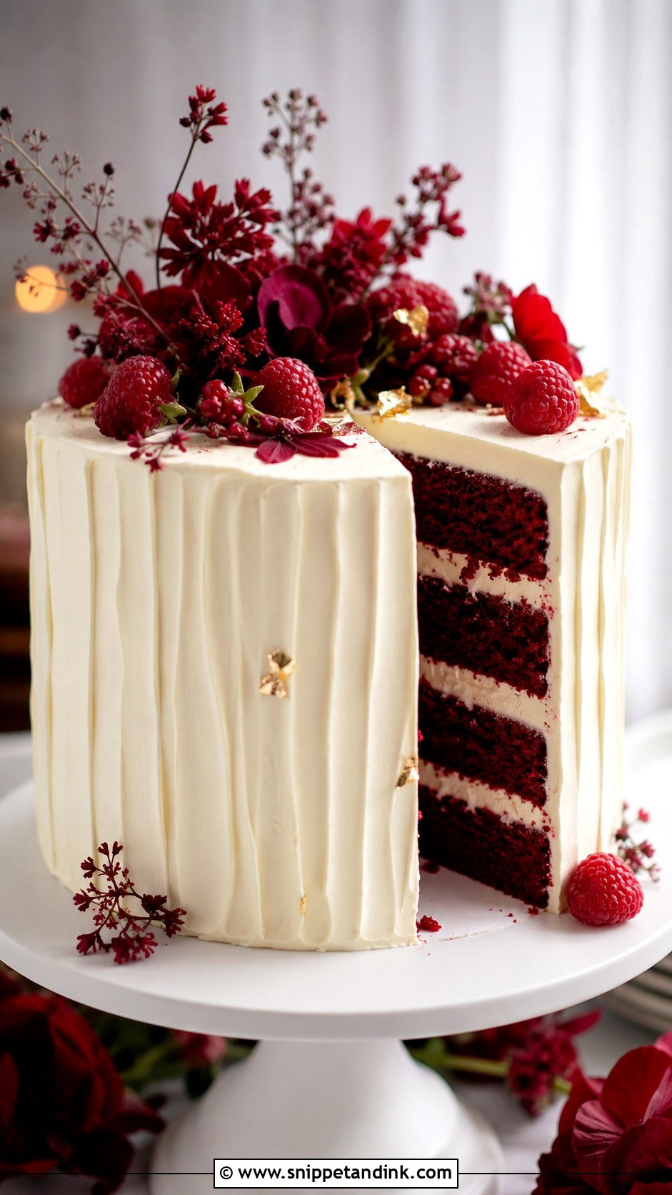 Red Velvet Wedding Cake With Buttercream Texture - Snippet and Ink - 20 Red Well Wet Cake Ideas for Wedding