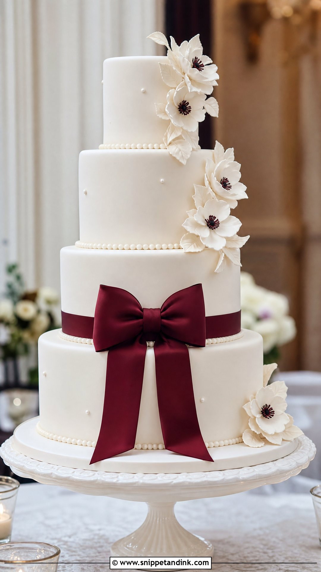 Red Velvet Wedding Cake With Fondant - Snippet and Ink - 20 Red Velvet Wedding Cake Ideas