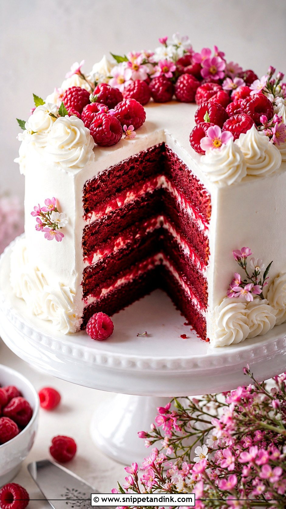 Red Velvet Wedding Cake With Raspberry Filling - Snippet and Ink - 20 Red Well Wet Cake Ideas for Wedding