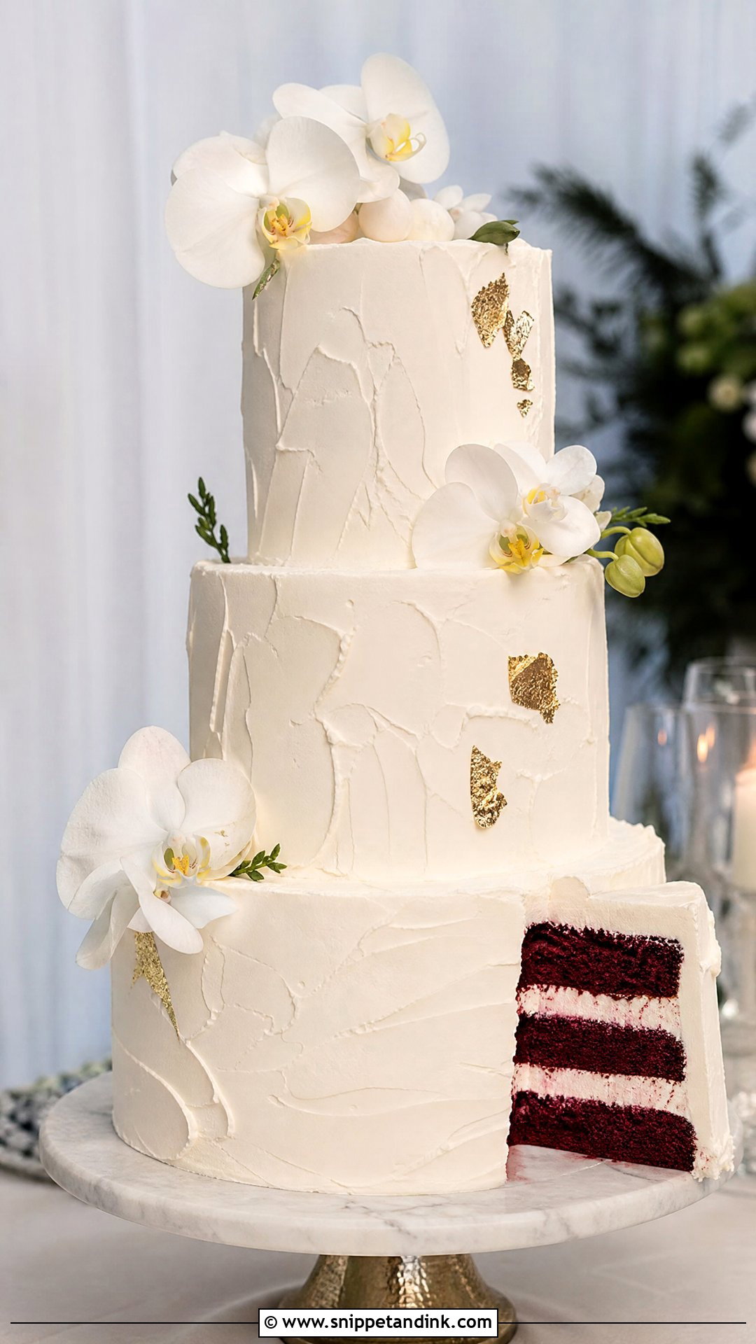 Red Velvet Wedding Cake With Textured Buttercream - Snippet and Ink - 30 Red Velvet Cake Design Ideas for Wedding