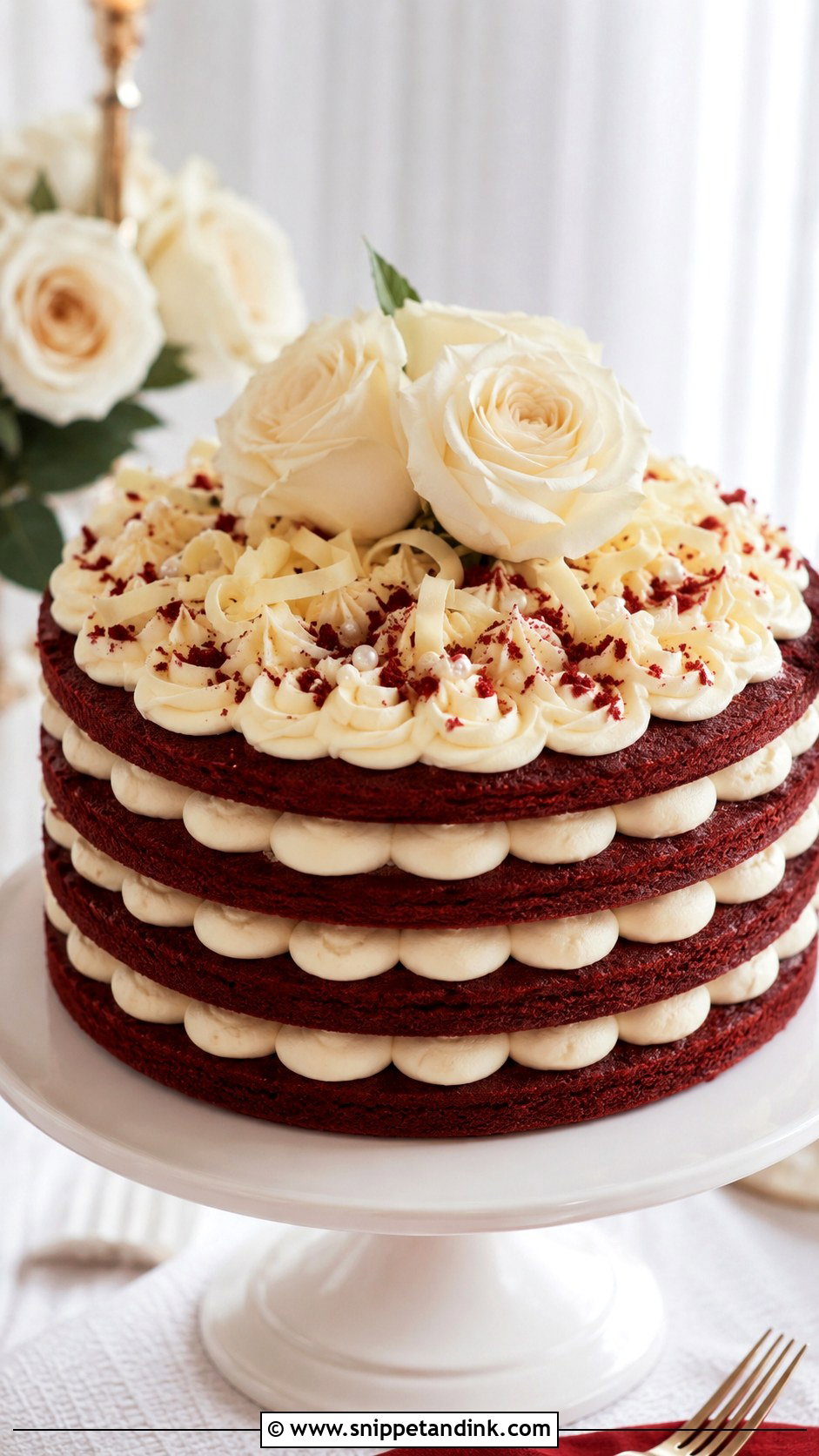 Red Velvet Wedding Layered Cookie Cake - Snippet and Ink - 30 Wedding Layered Cookie Cake Ideas