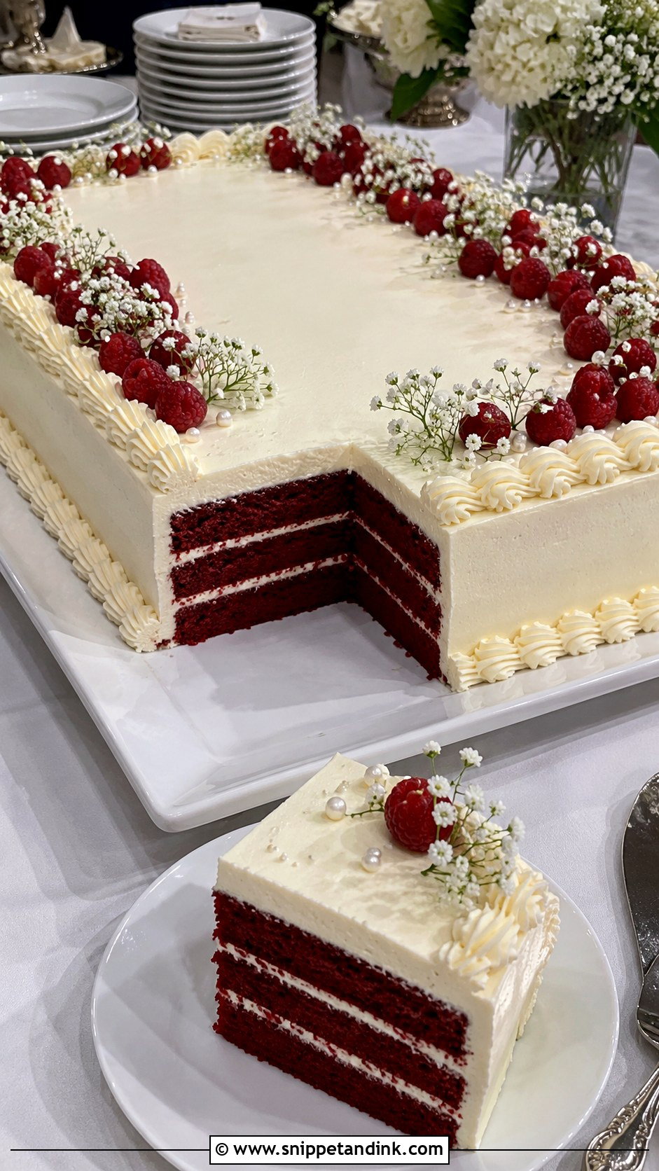 Red Velvet Wedding Sheet Cake - Snippet and Ink - 20 Red Well Wet Cake Ideas for Wedding