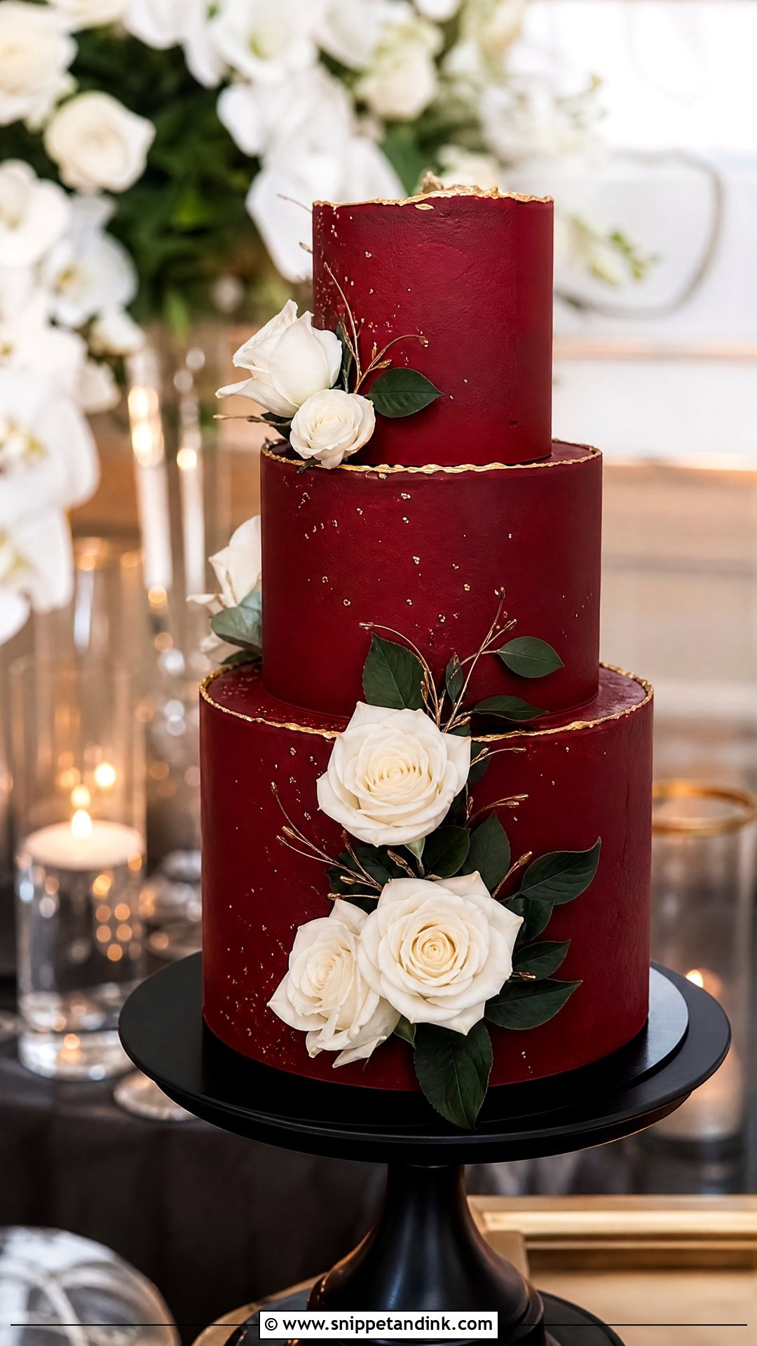 Red Wedding Cake - Snippet and Ink - 20 Unique Luxury Wedding Cake Ideas