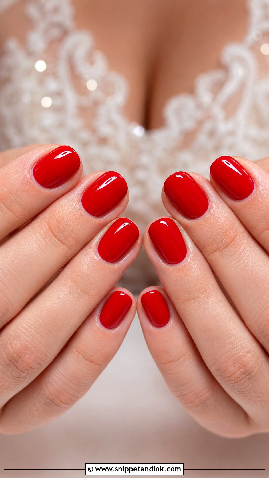 Red Wedding Manicure - Snippet and Ink - 20 Wedding Manicure for Bride Ideas