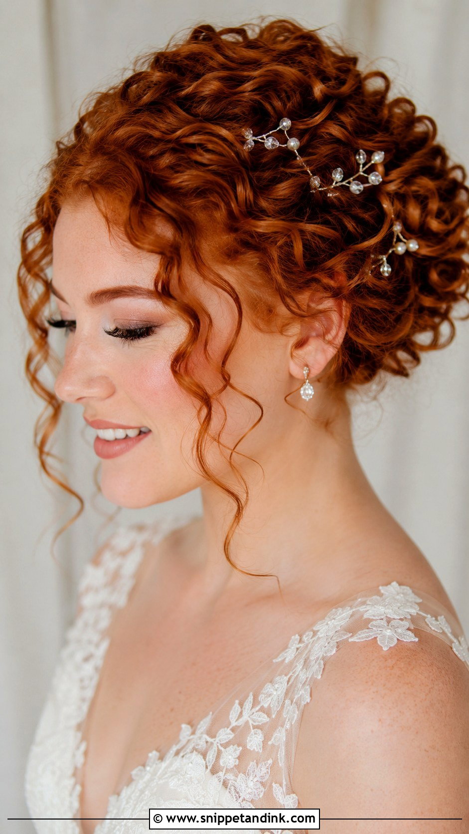 Redhead Bridal Curly Updo - Snippet and Ink - 15 Redhead Bridal Hair Ideas