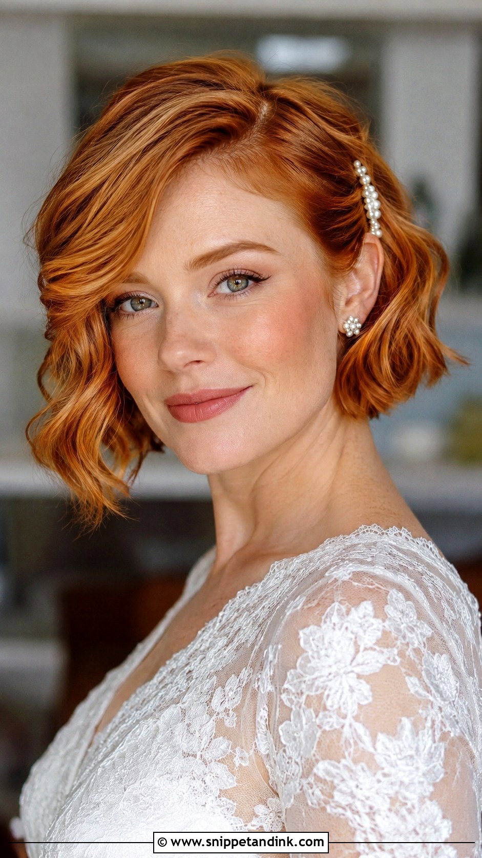 Redhead Bridal Short Hair - Snippet and Ink - 15 Redhead Bridal Hair Ideas