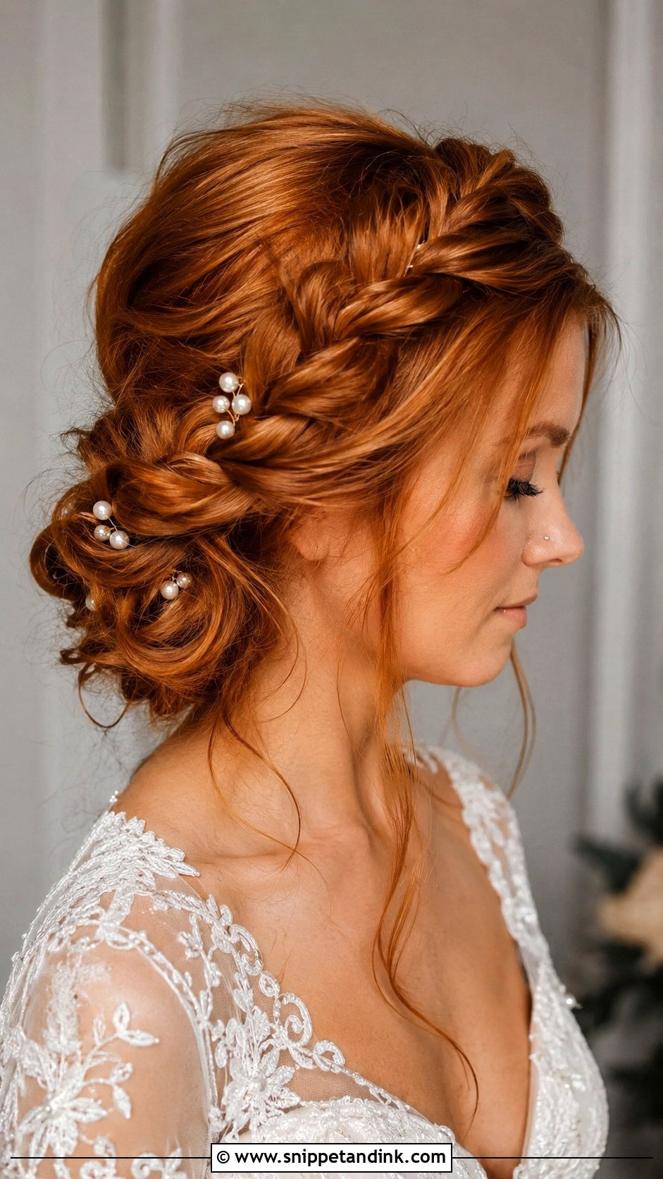 Redhead Bride Braided Updo - Snippet and Ink - 15 Redhead Bride Hairstyles