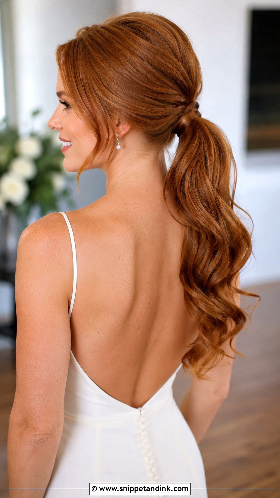 Redhead Bride Ponytail - Snippet and Ink - 15 Redhead Bride Hairstyles