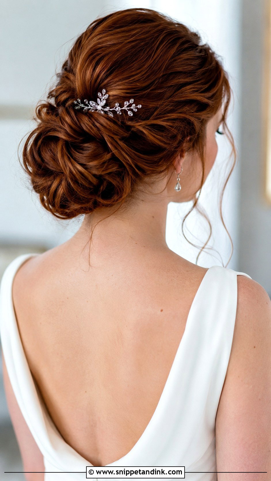 Redhead Bride Textured Chignon - Snippet and Ink - 15 Redhead Bride Hairstyles