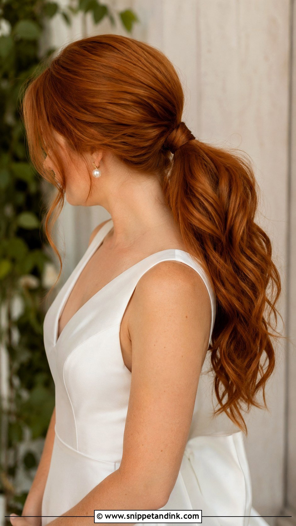 Redhead Wedding Ponytail - Snippet and Ink - 15 Red Head Wedding Hair Ideas