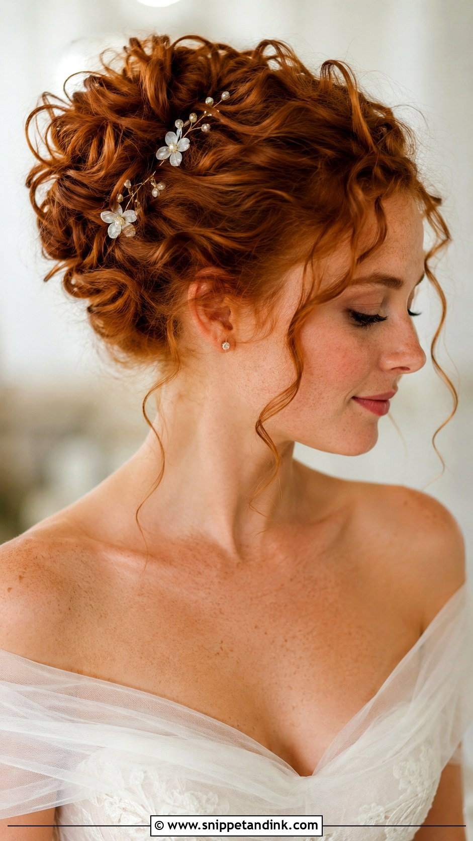 Redhead Wedding Updo With Veil - Snippet and Ink - 15 Red Head Wedding Hair Ideas
