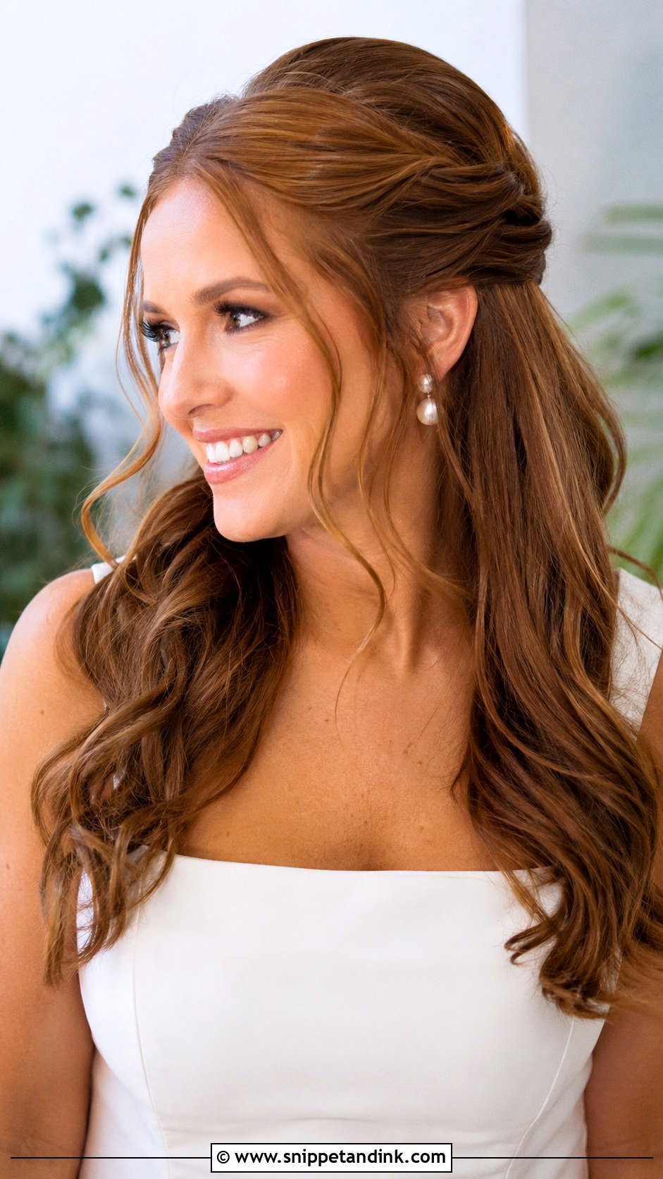 Rehearsal Dinner Half Up Hair - Snippet and Ink - 15 Rehearsal Hairstyles
