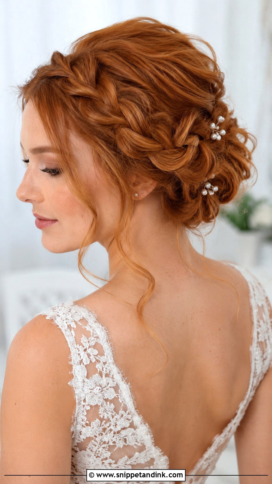 Relaxed Bridal Braided Updo - Snippet and Ink - 15 Relaxed Bridal Hair Ideas