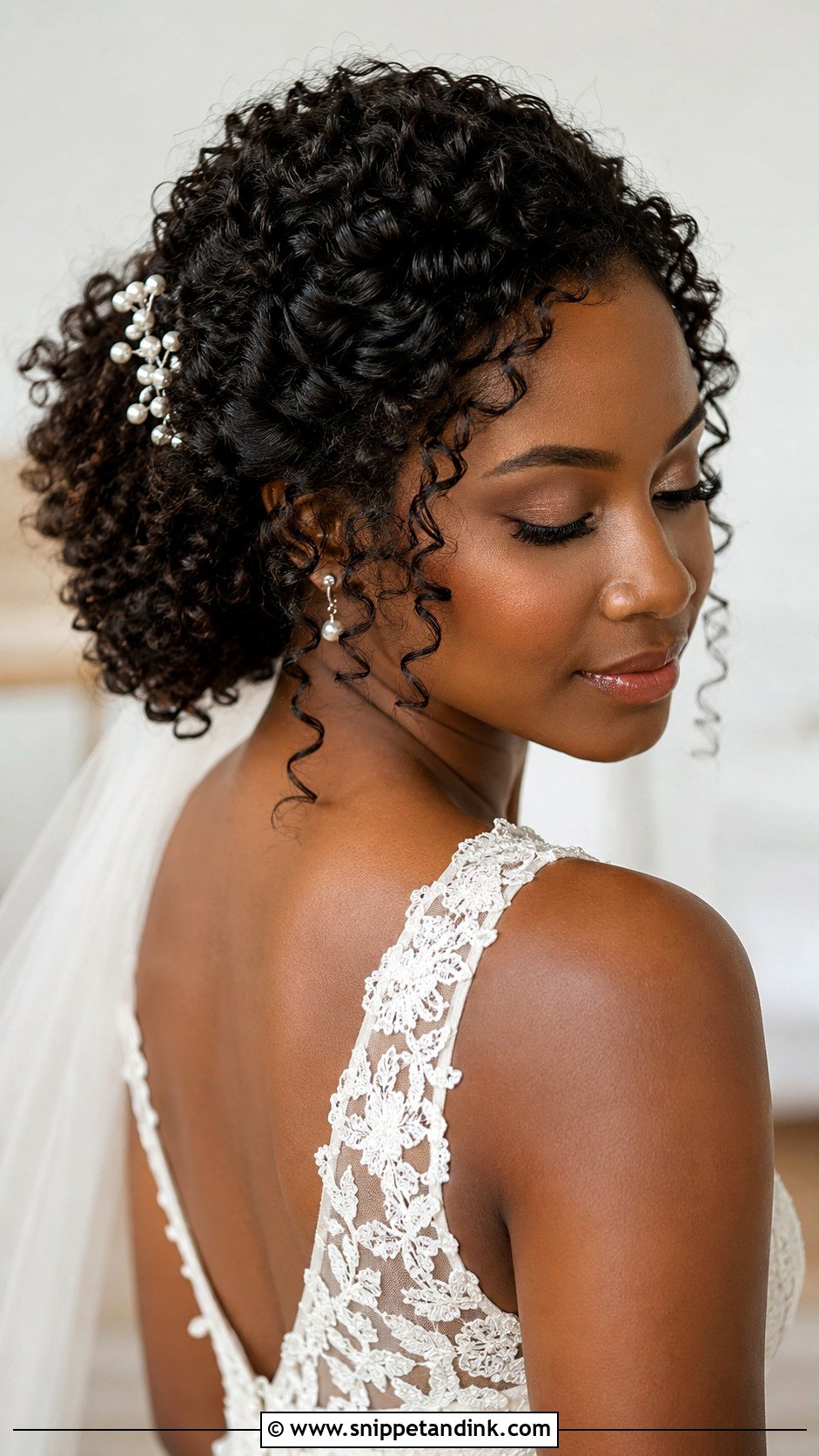 Relaxed Bridal Curly Updo - Snippet and Ink - 15 Relaxed Bridal Hair Ideas