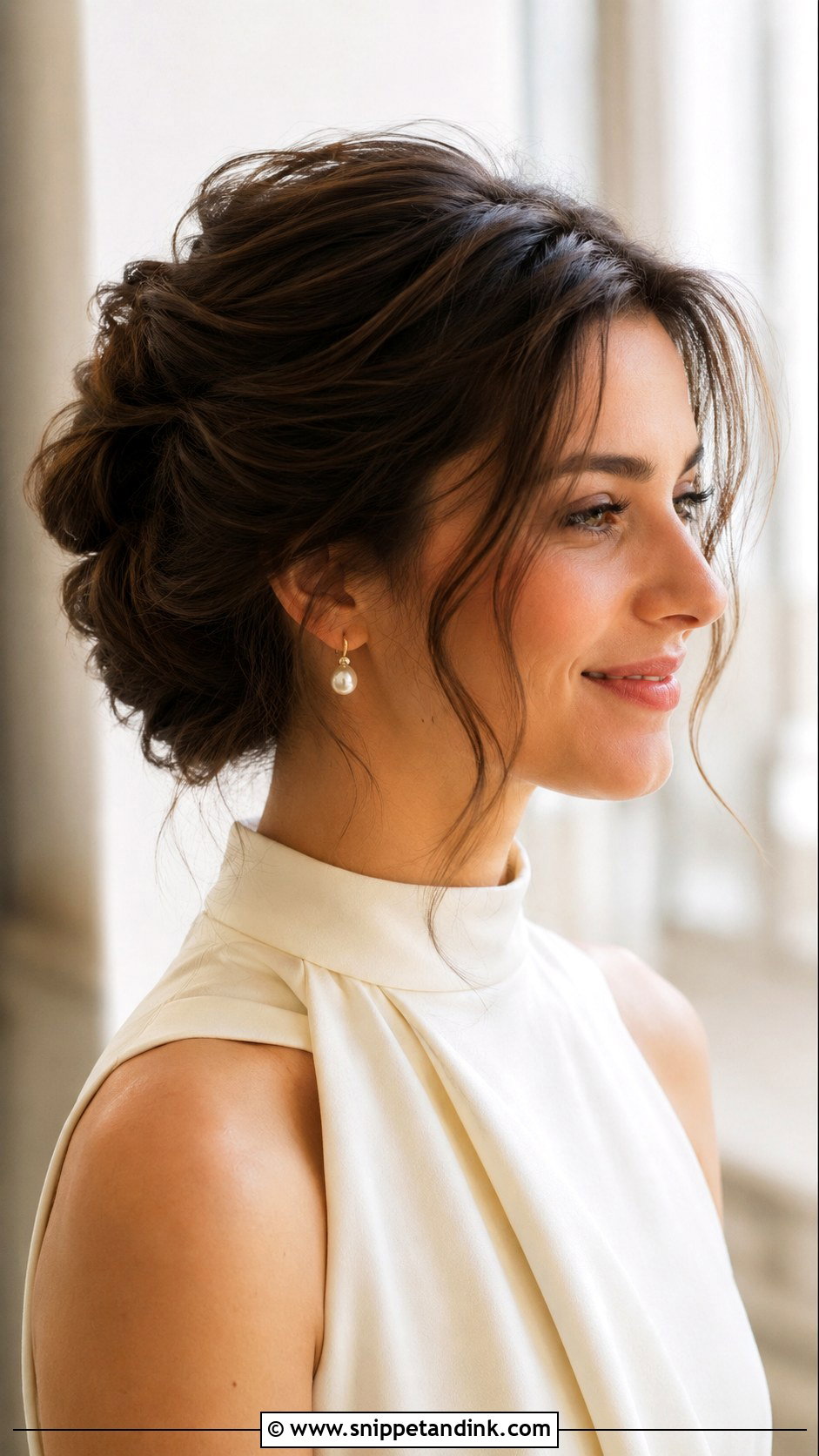Relaxed Bridal French Twist - Snippet and Ink - 15 Relaxed Bridal Hair Ideas