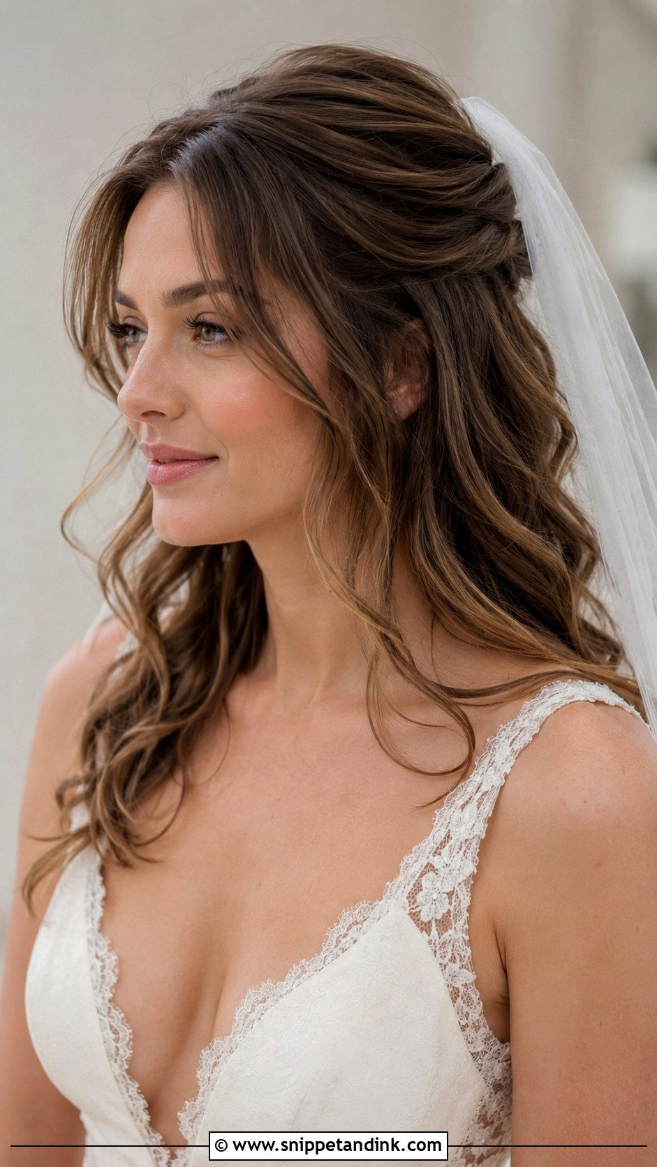Relaxed Bridal Hair With Veil - Snippet and Ink - 15 Relaxed Bridal Hair Ideas
