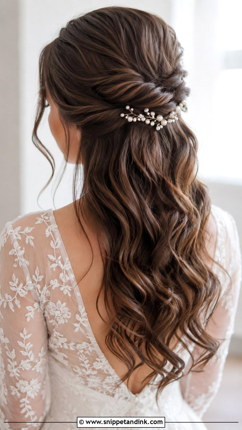 Relaxed Bridal Half Up Hair - Snippet and Ink - 15 Relaxed Bridal Hair Ideas
