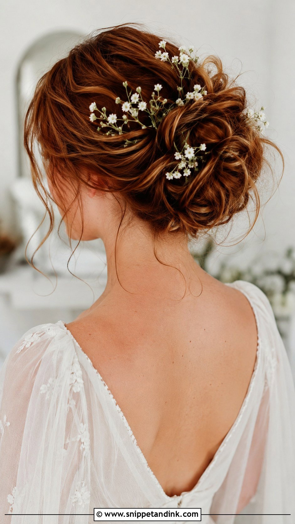 Relaxed Bridal Messy Bun - Snippet and Ink - 15 Relaxed Bridal Hair Ideas